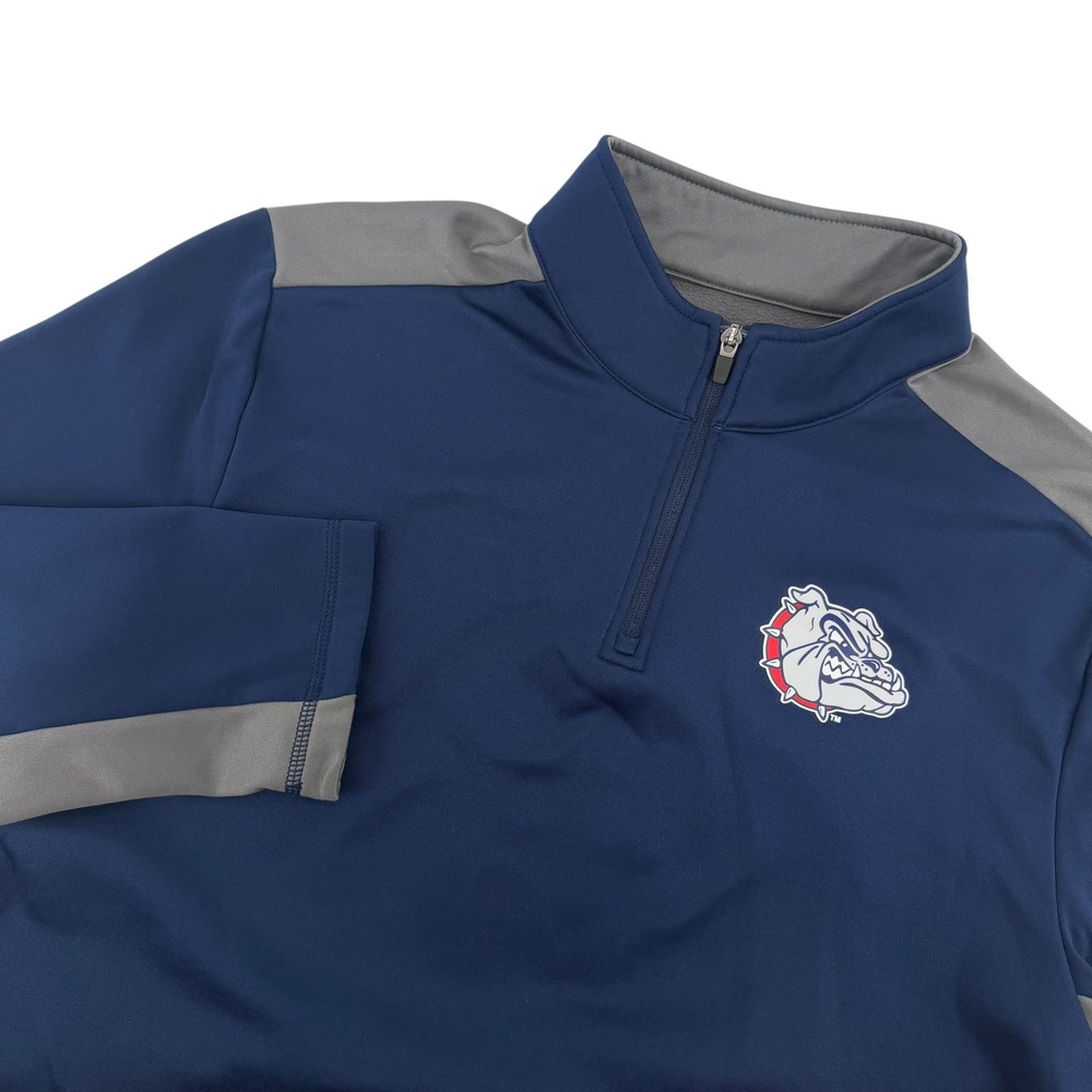 Fanatics Mens Gonzaga Bulldogs Quarter Zip Pullover Navy‎ Blue Grey XL NCAA